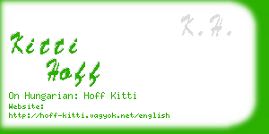 kitti hoff business card